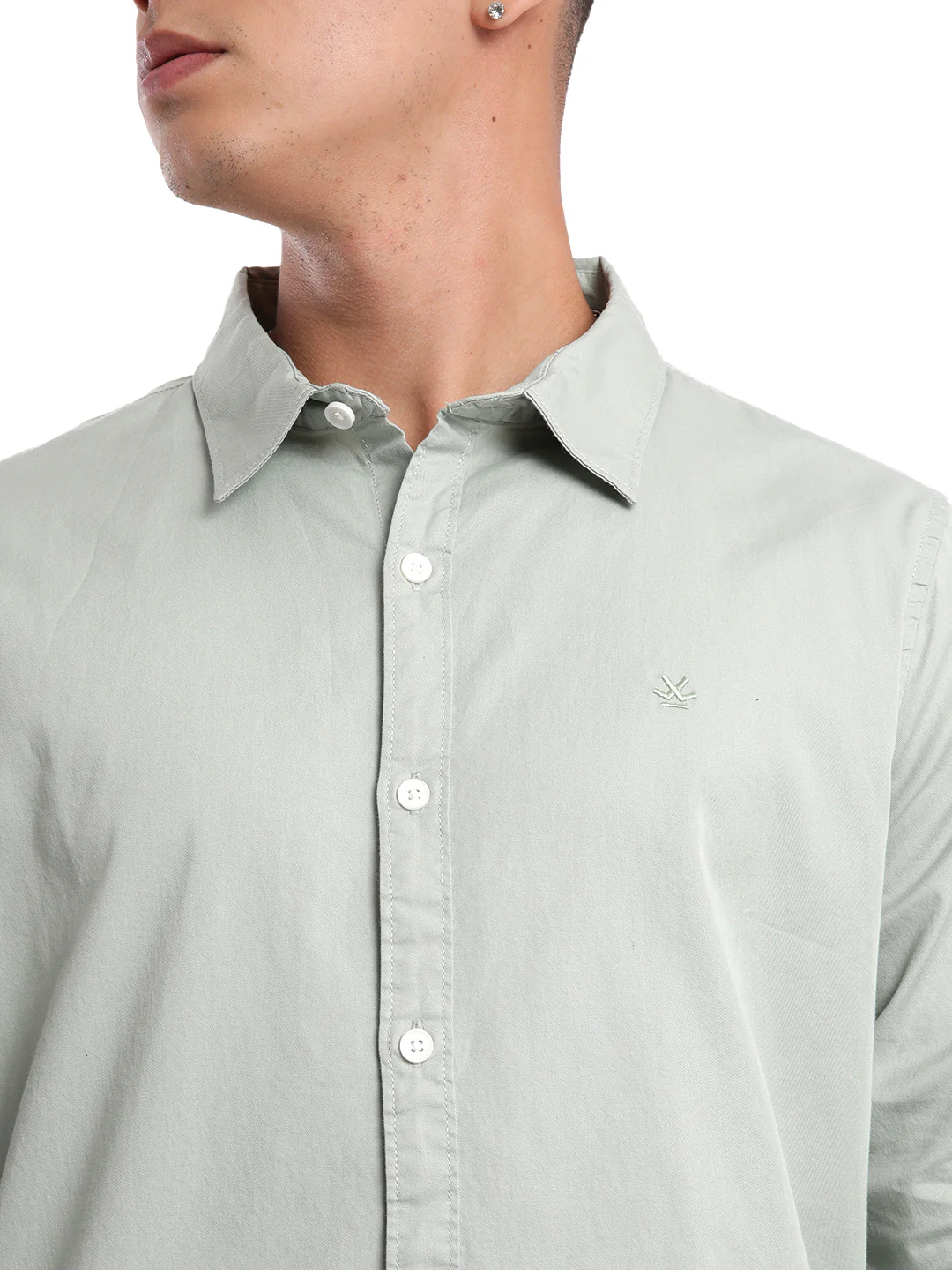 Premium Light Green Slim Fit Shirt - Image 5