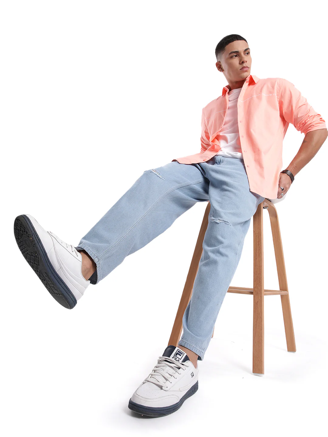Premium Pink Printed Long Sleeve Shirt - Image 2