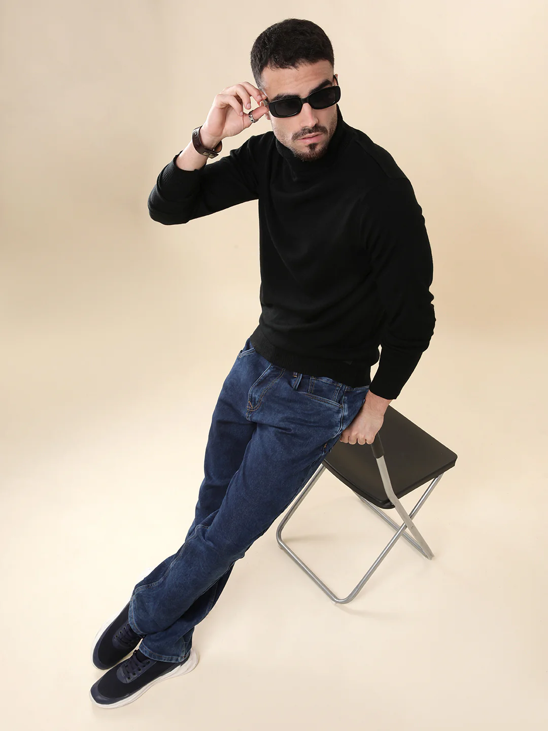 Prime Black Turtle Neck Sweater - Image 2