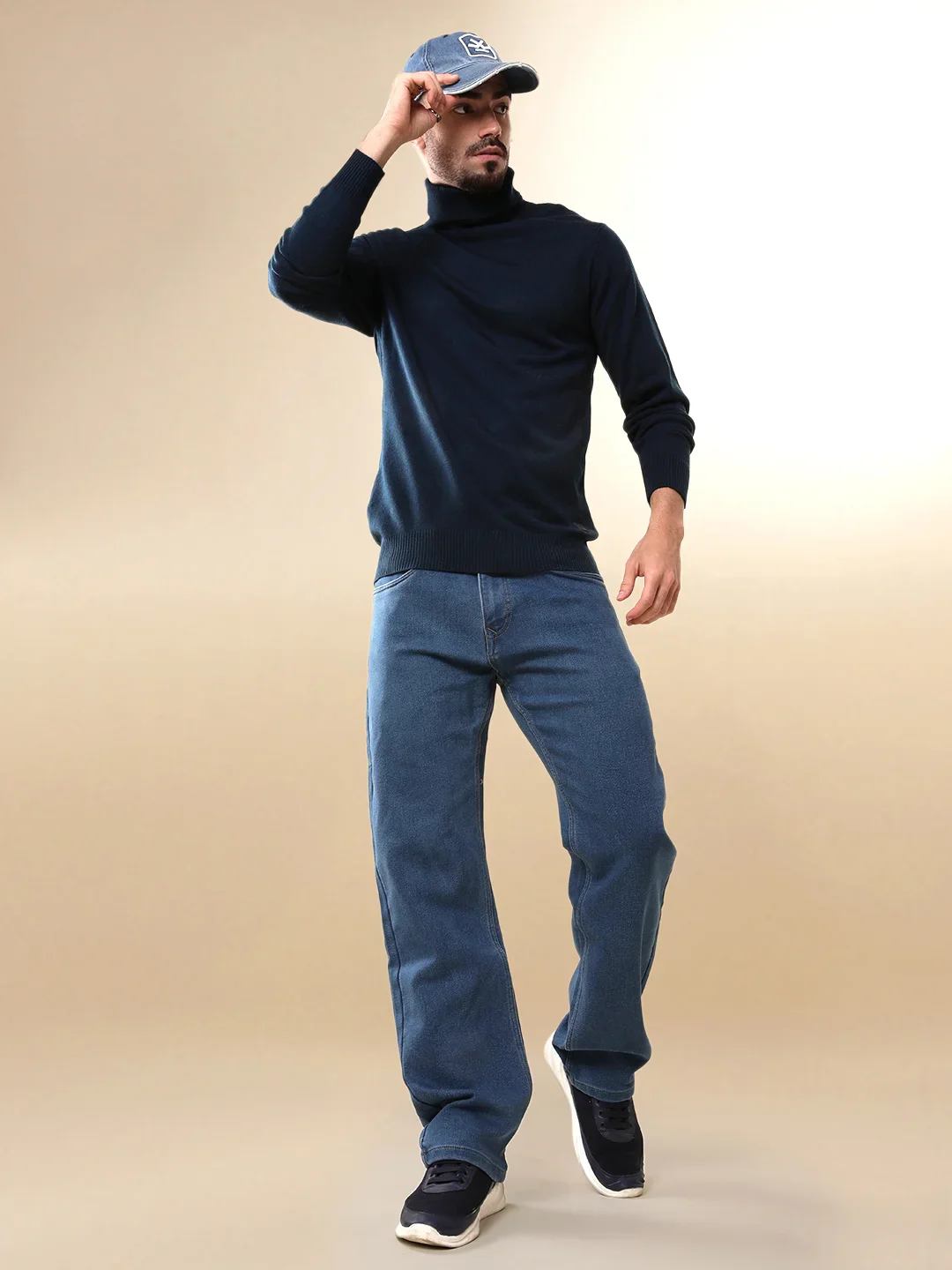 Prime Navy Turtle Neck Sweater - Image 2