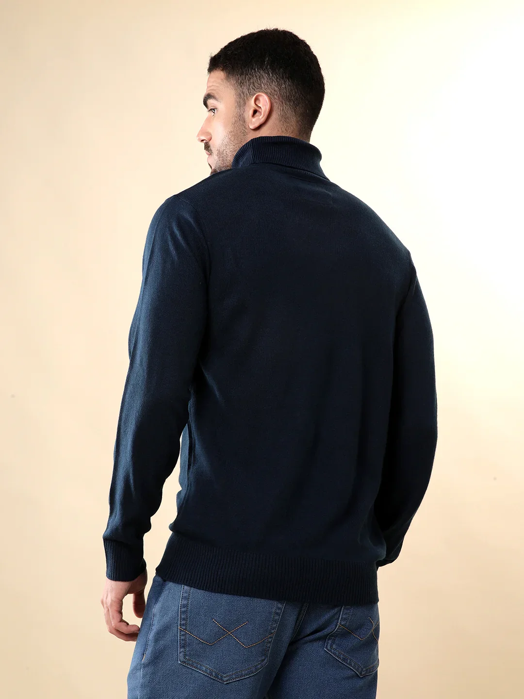 Prime Navy Turtle Neck Sweater - Image 3