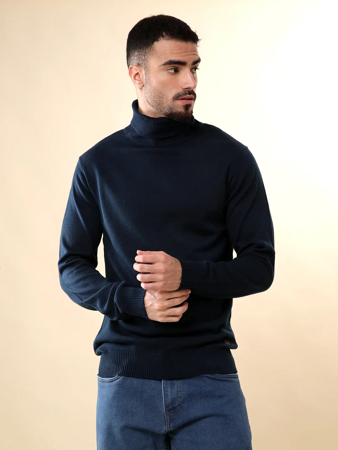 Prime Navy Turtle Neck Sweater - Image 6