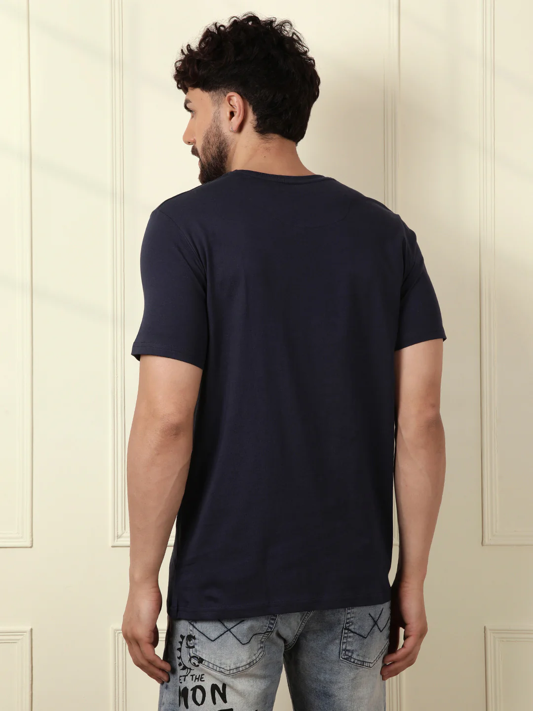 Printed Blue Bold T-Shirt - Image 3