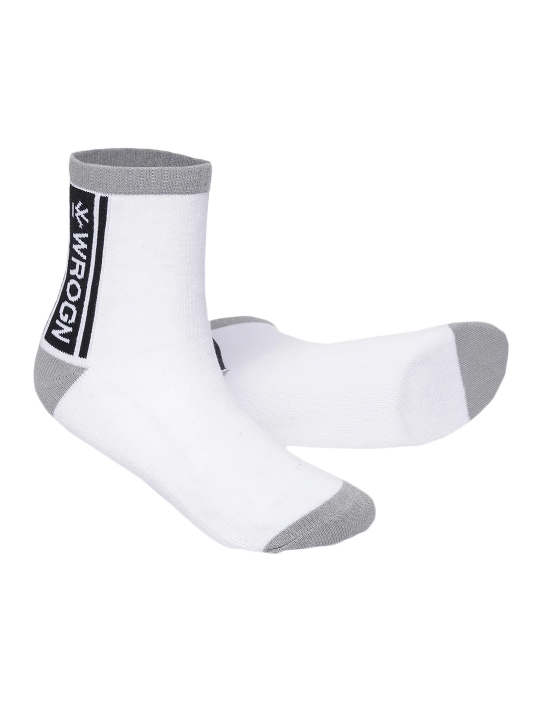 Printed Ease Black & White Ankle Socks Pack of 2 - Image 2