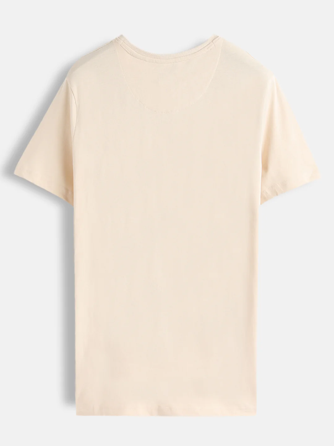 Printed Patchwork T-Shirt  |  Beige - Image 2