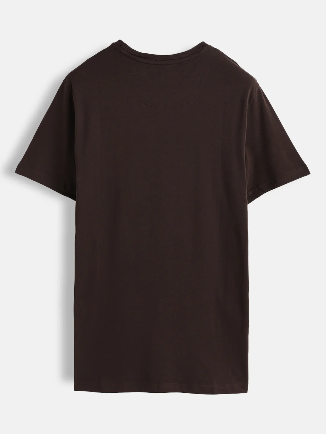 Printed Patchwork T-Shirt | Coffee - Image 2