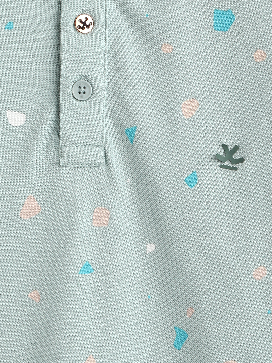 Printed Slim Fit Polo T-Shirt | Olive - Image 5