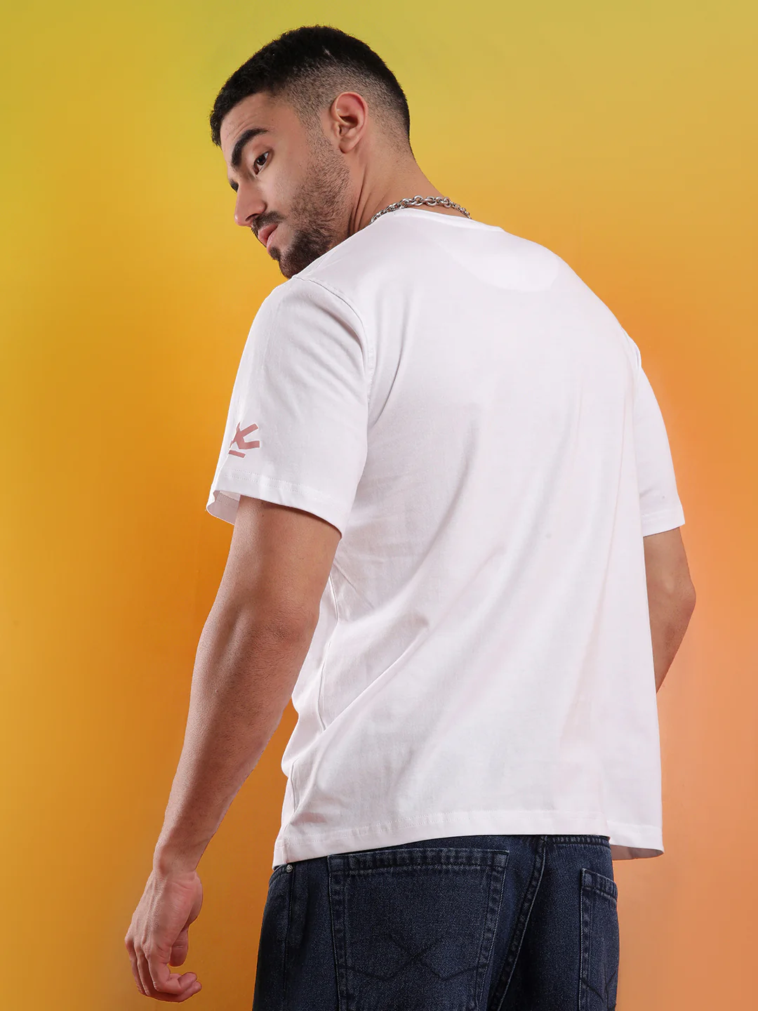 Printed White Uzumaki Naruto T-Shirt - Image 3