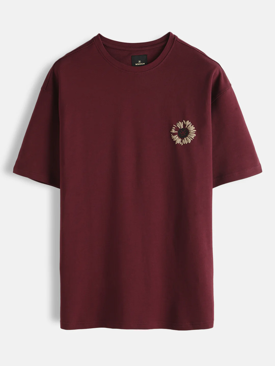 Puff Print Oversized T-Shirt | Maroon - Image 2
