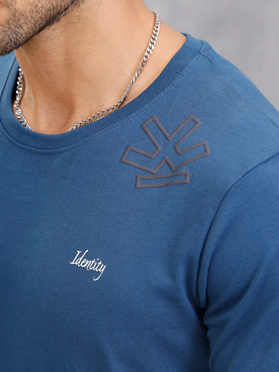 Puff Printed Regular Fit T-shirt | Blue - Image 5
