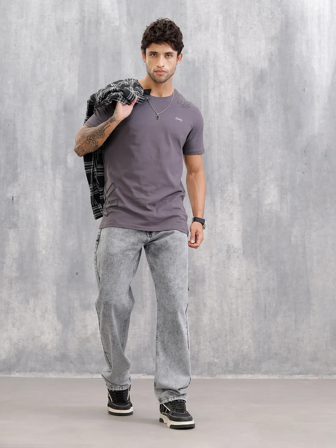 Puff Printed Regular Fit T-shirt | Dark Grey - Image 2