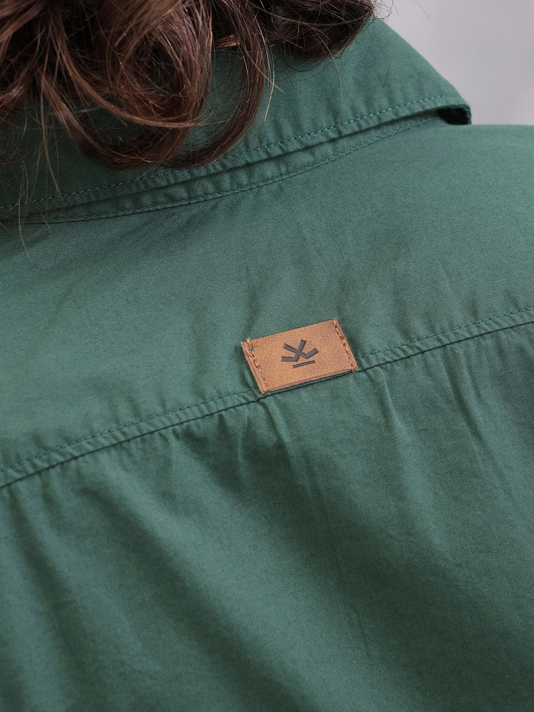 Pure Cotton Enzyme Washed Regular Fit Shirt I Olive - Image 5