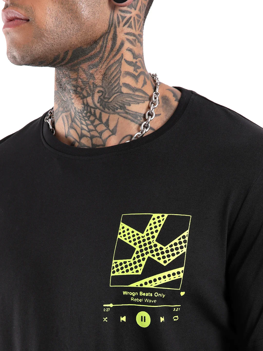 Rebel Wave Black Printed T-Shirt - Image 5