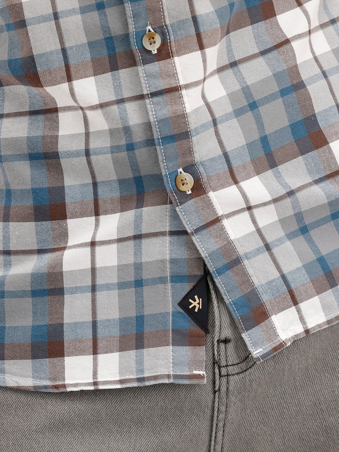 Regular Fit Checkered Shirt | Blue - Image 6