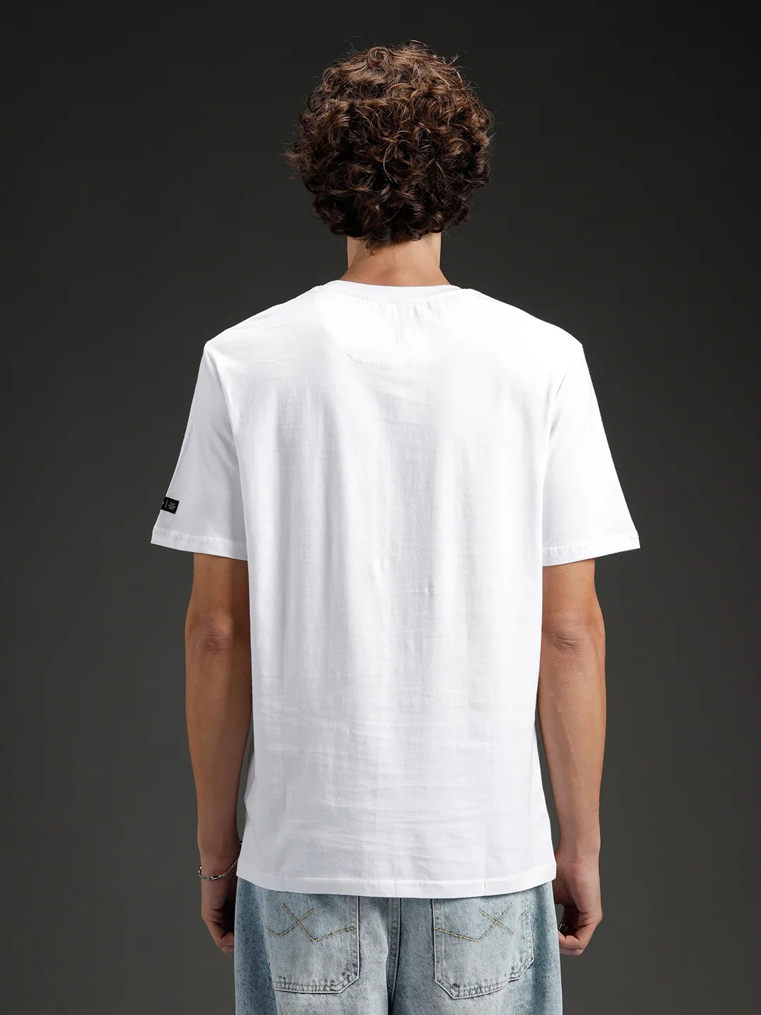 Regular fit Printed T-shirt for Men's | White - Image 3