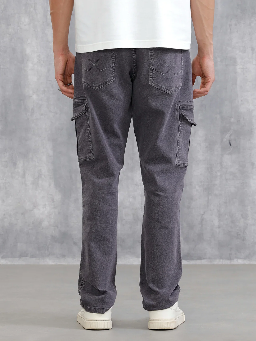 Relaxed Fit Workwear Cargo Jeans | Grey - Image 3