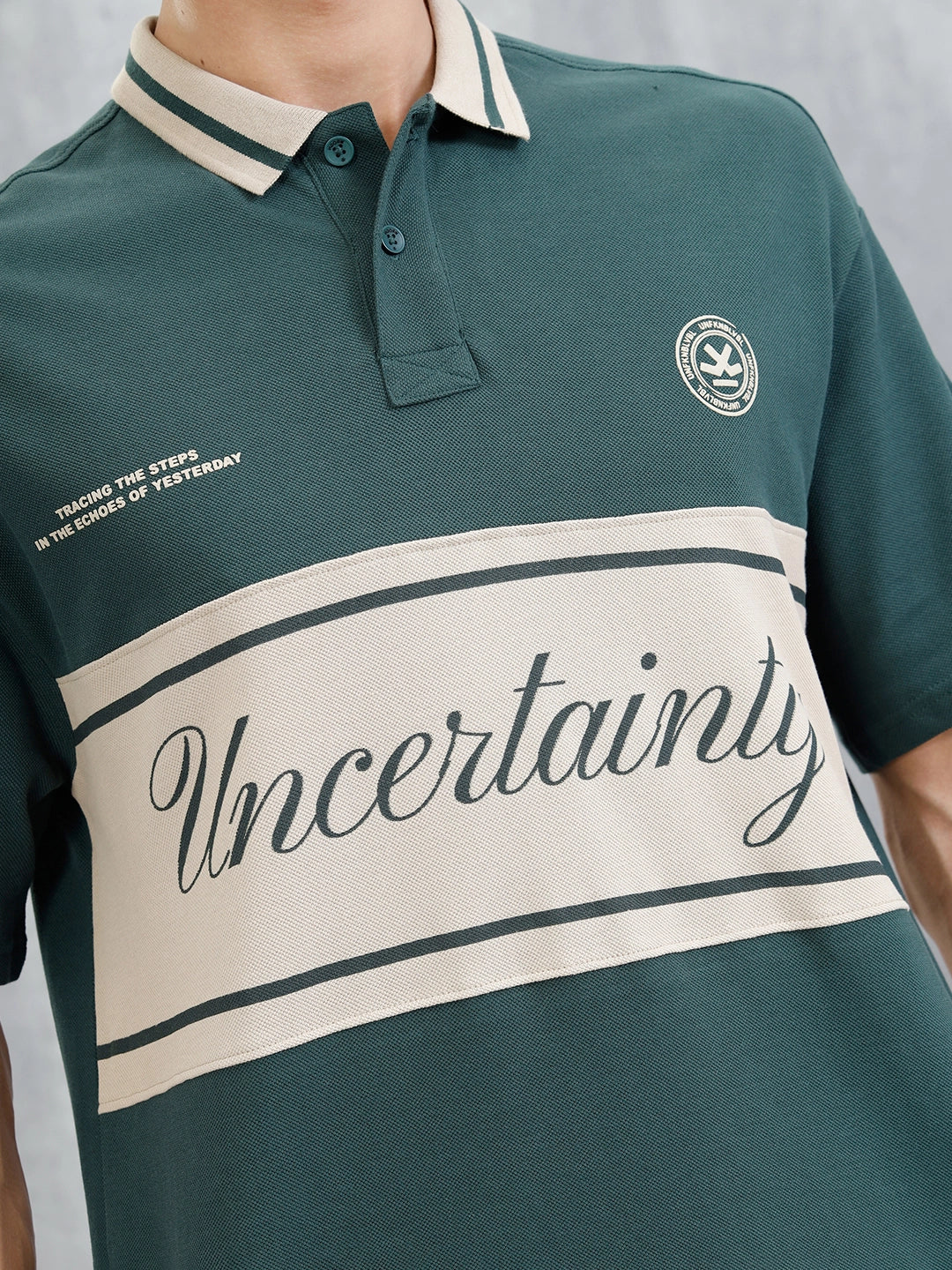 Retro Inspired Oversized Polo T-Shirt | Green - Image 5