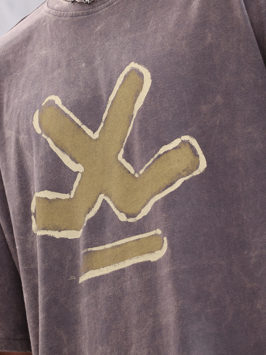 Retro Washed Logo Printed Oevrsized T-shirt | Dark Grey - Image 5