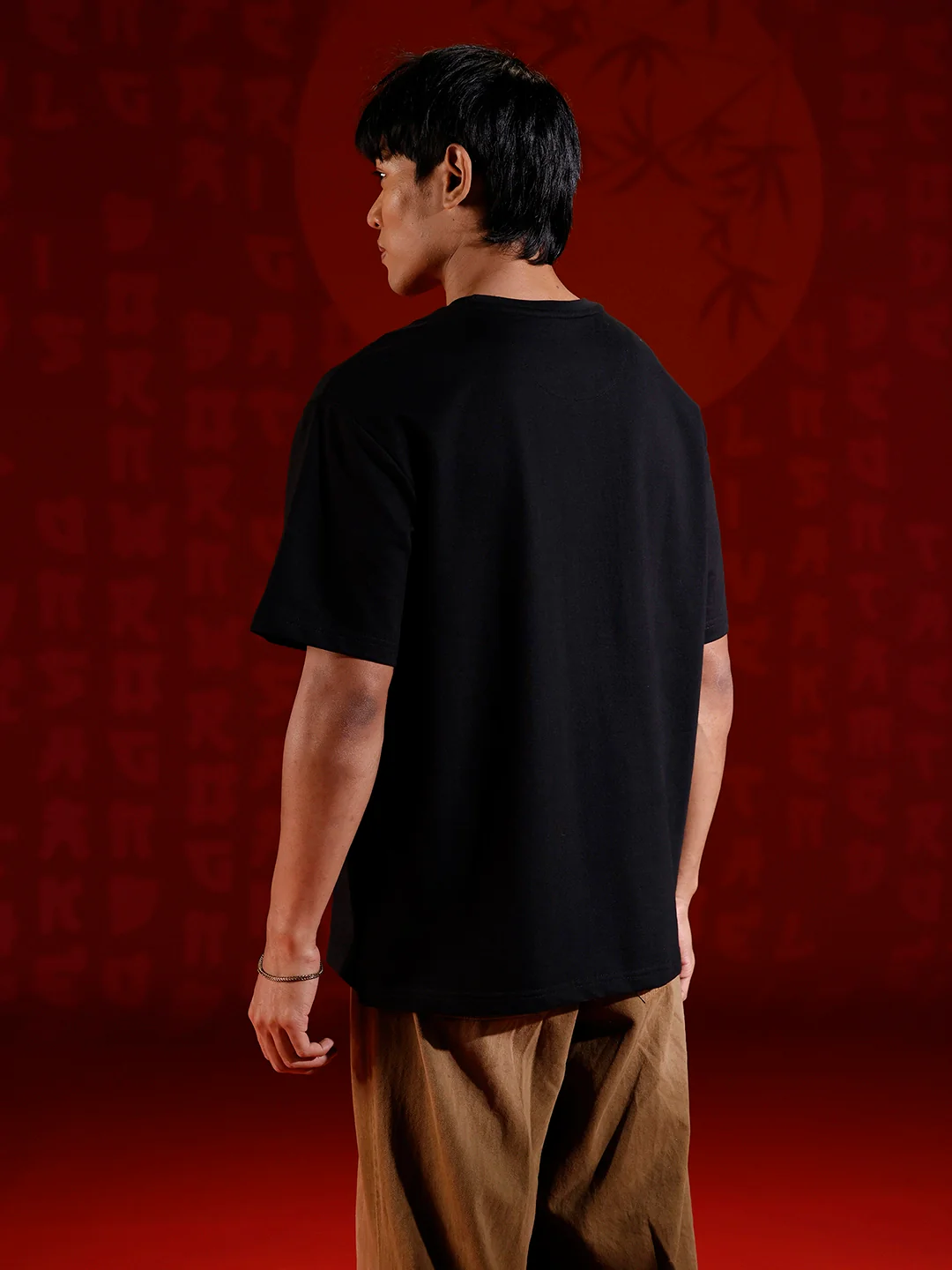 Samurai multi-print oversized T-shirt | Black - Image 3