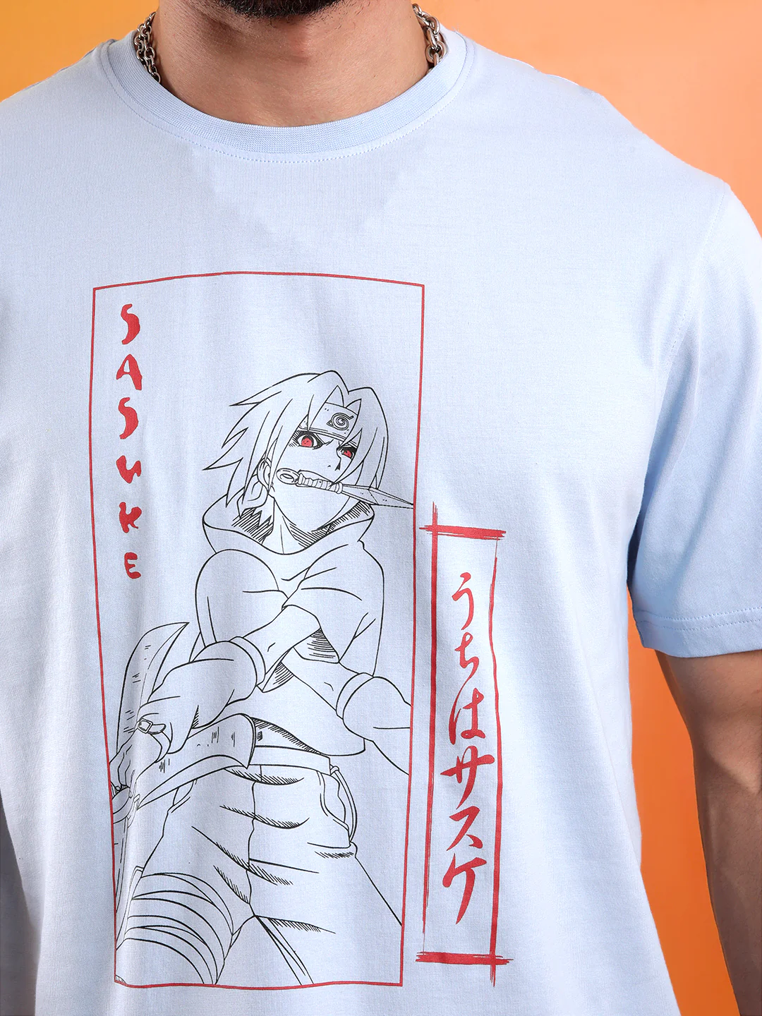 Sasuke Uchiha Blue Naruto T-Shirt - Image 5
