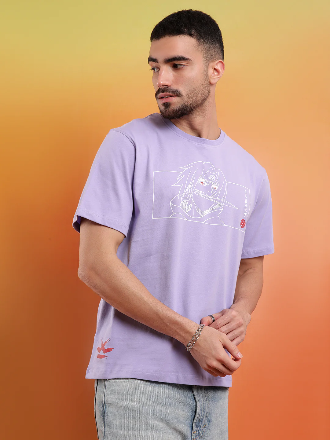 Sasuke Uchiha Purple Naruto T-Shirt - Image 4