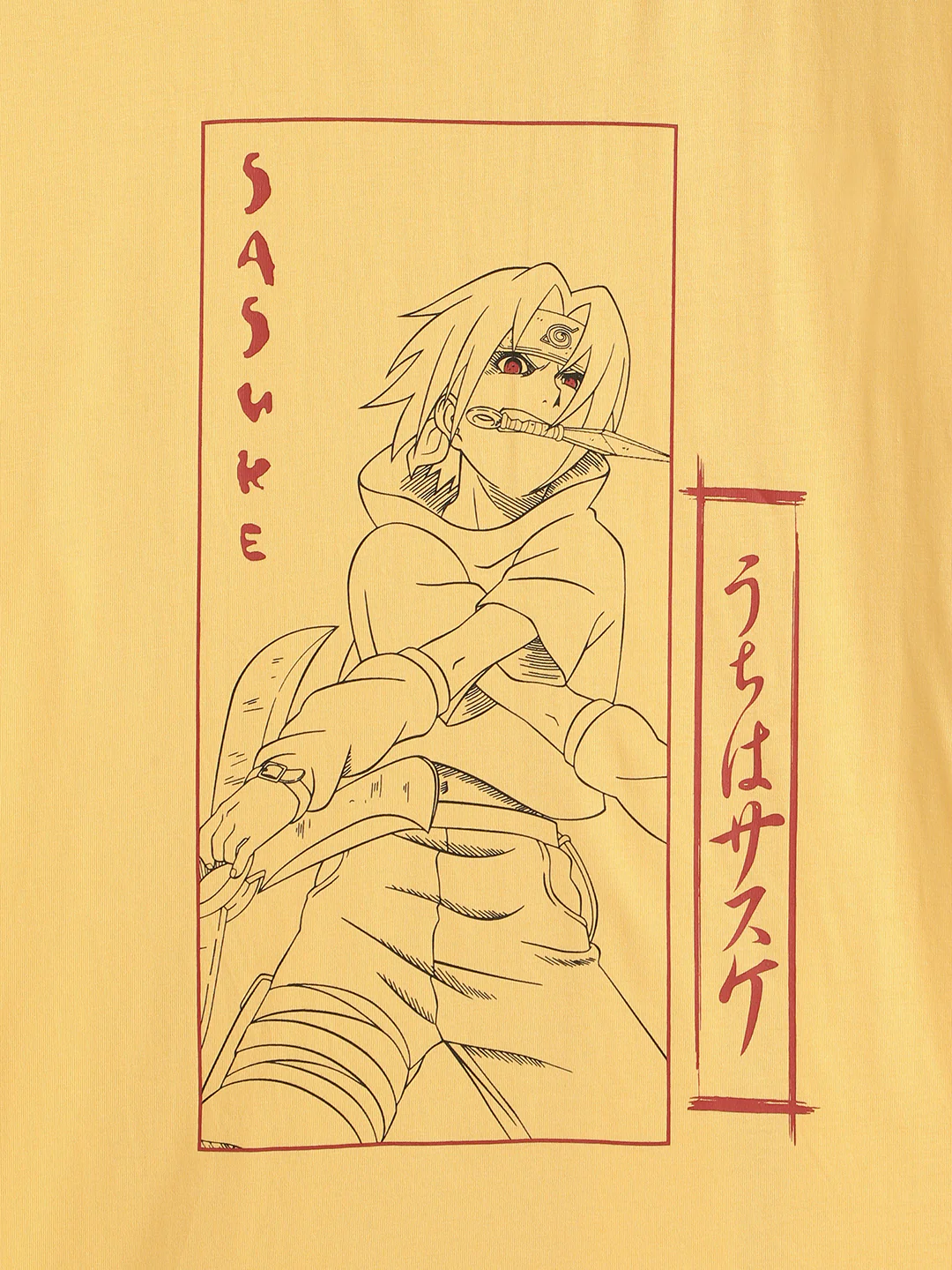 Sasuke Uchiha Yellow Naruto T-Shirt - Image 5