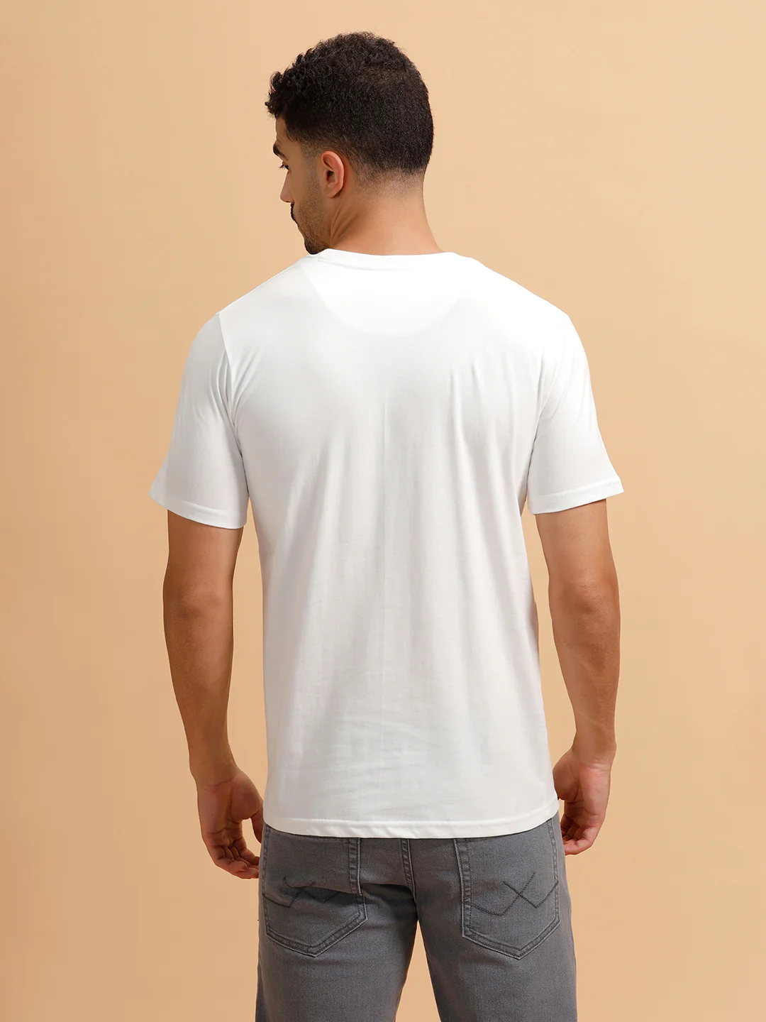 Scribbled Logo Printed T-Shirt | White - Image 3