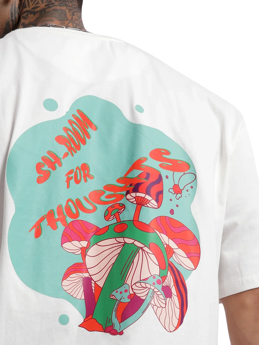 Sh-room For Thoughts White T-Shirt - Image 6