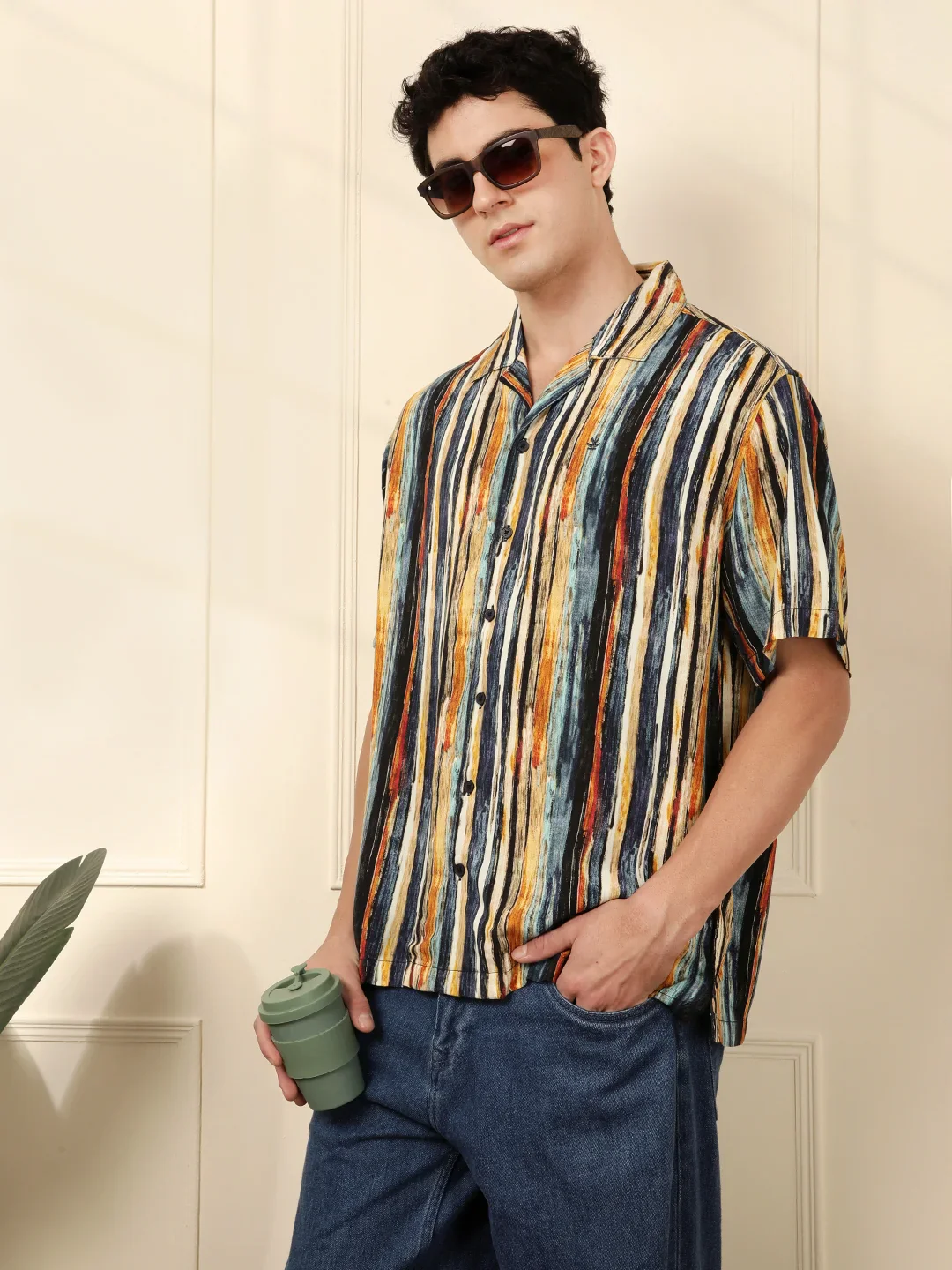 Short Sleeve Printed Resort Collar Shirt - Image 2