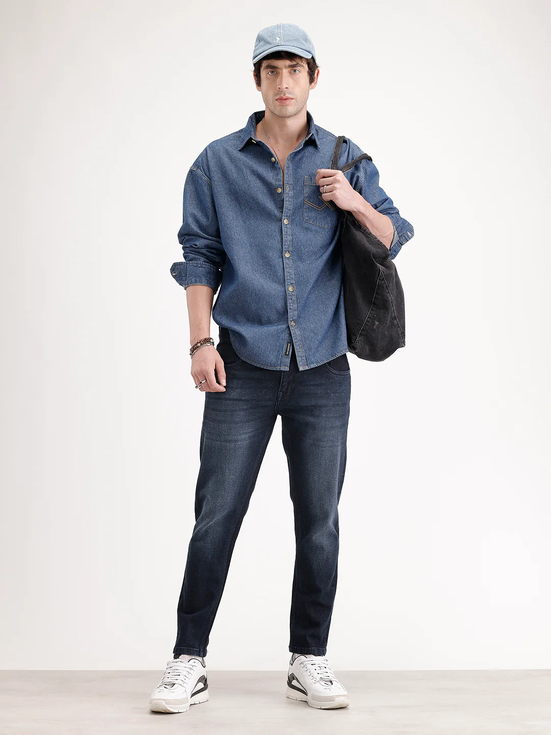 Skinny Crop Faded Denim Jeans | Blue - Image 2