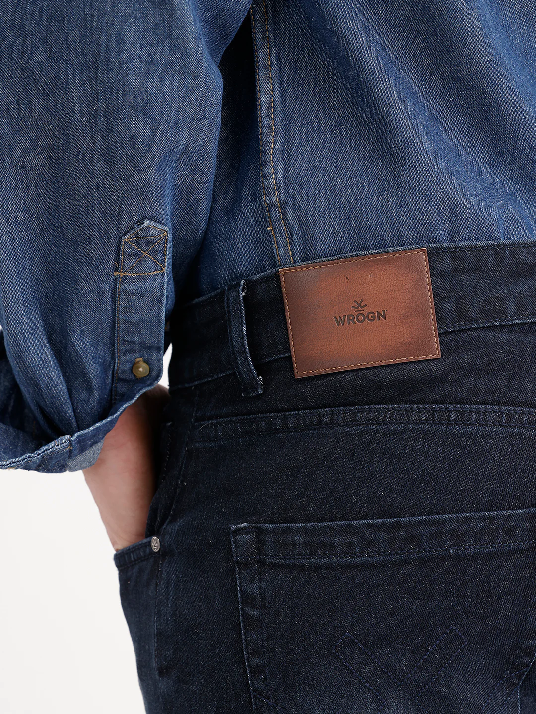 Skinny Crop Faded Denim Jeans | Blue - Image 6