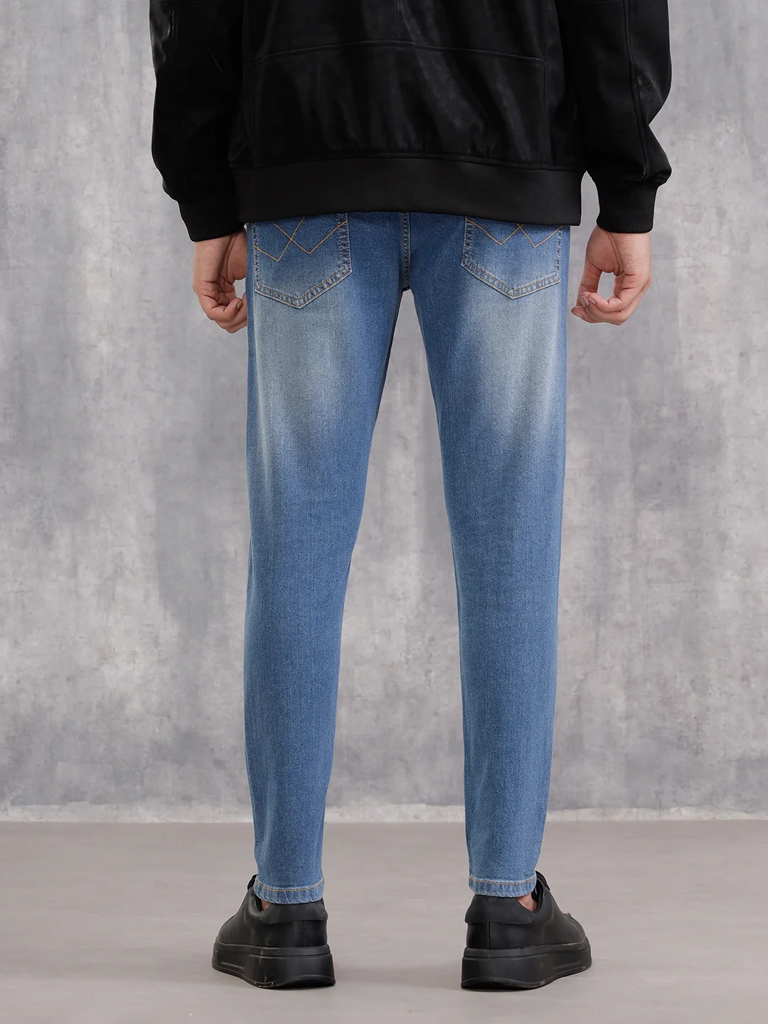 Skinny Crop Mid Wash Jeans I Blue - Image 3