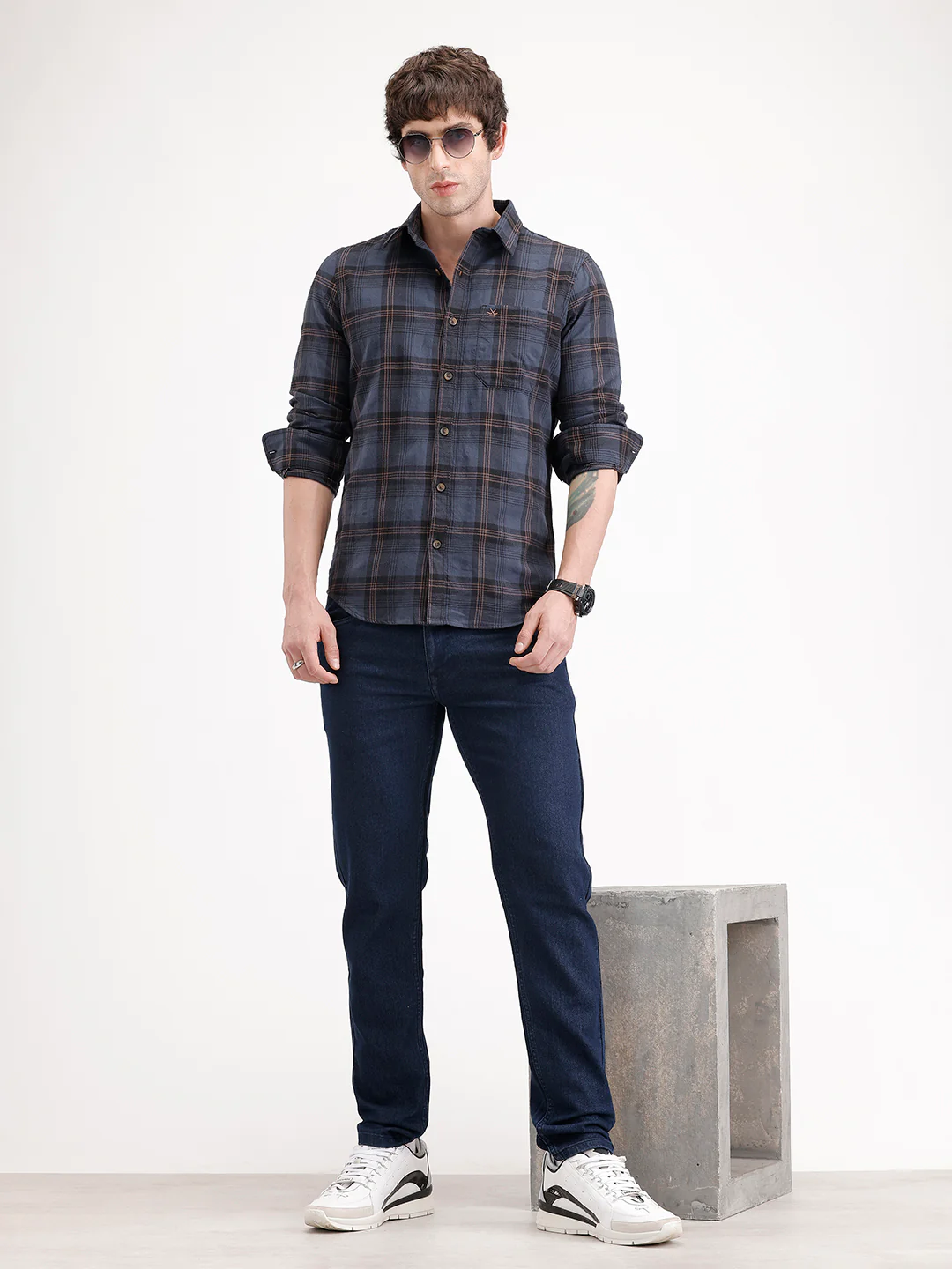 Skinny Fit Denim Jeans | Dark Blue - Image 2