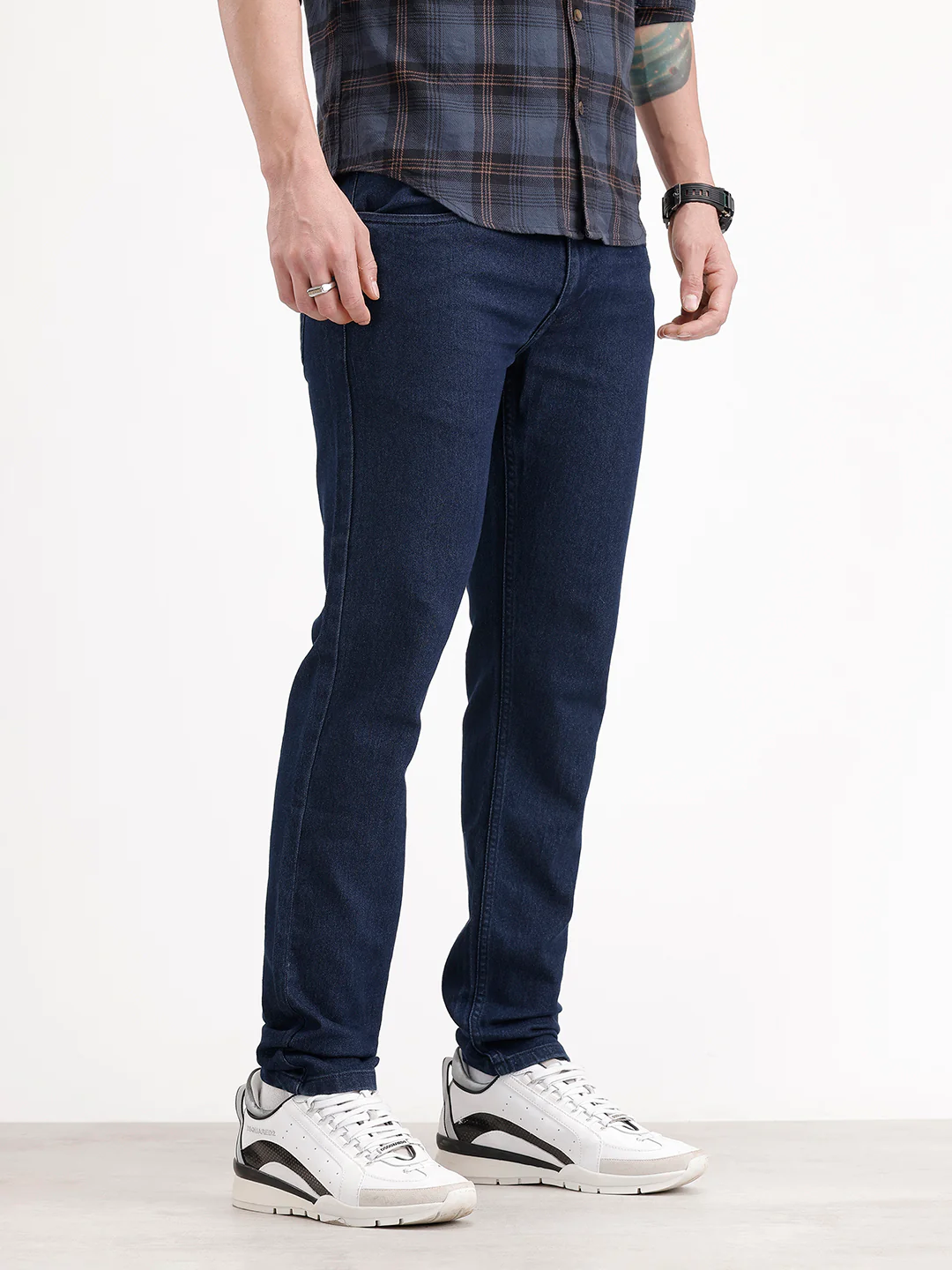 Skinny Fit Denim Jeans | Dark Blue - Image 4