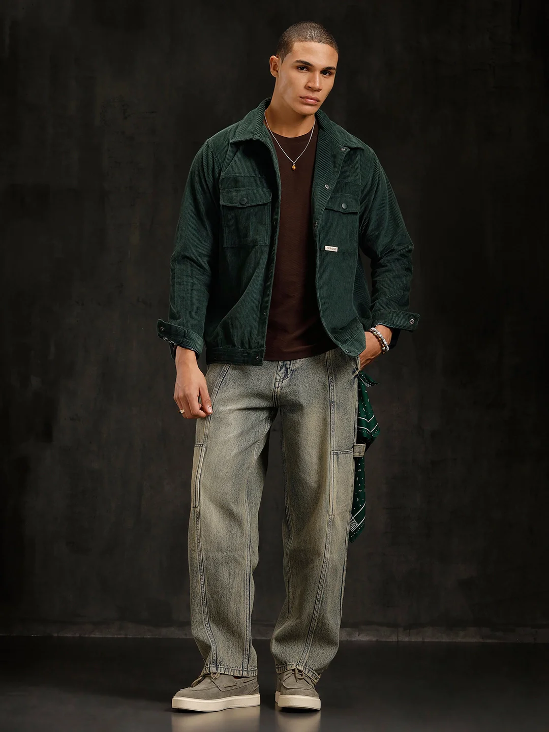 Slanted Pocket Loose Fit Jeans | Blue - Image 2