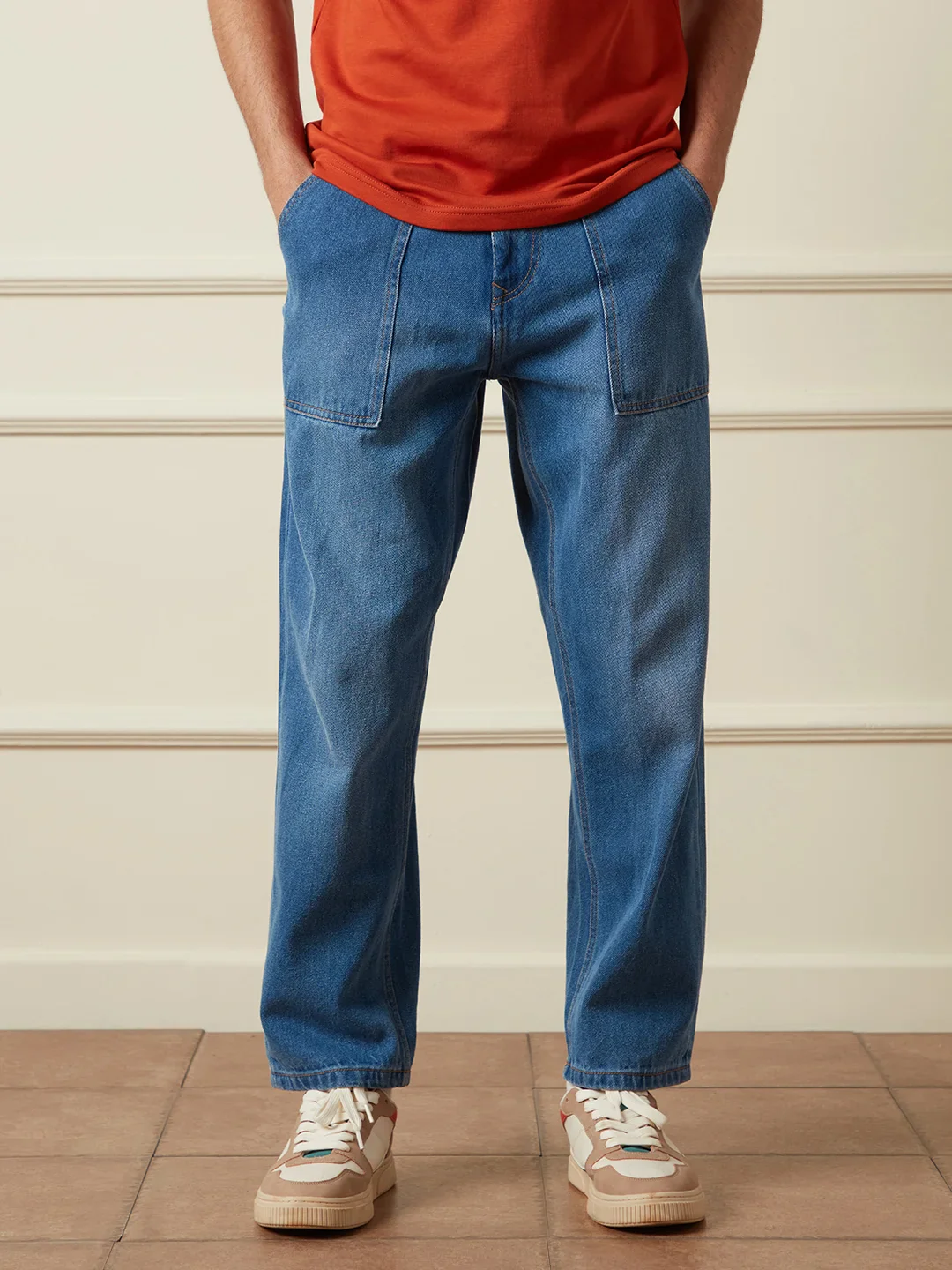Light Fade Loose Fit Jeans | Blue - Image 6