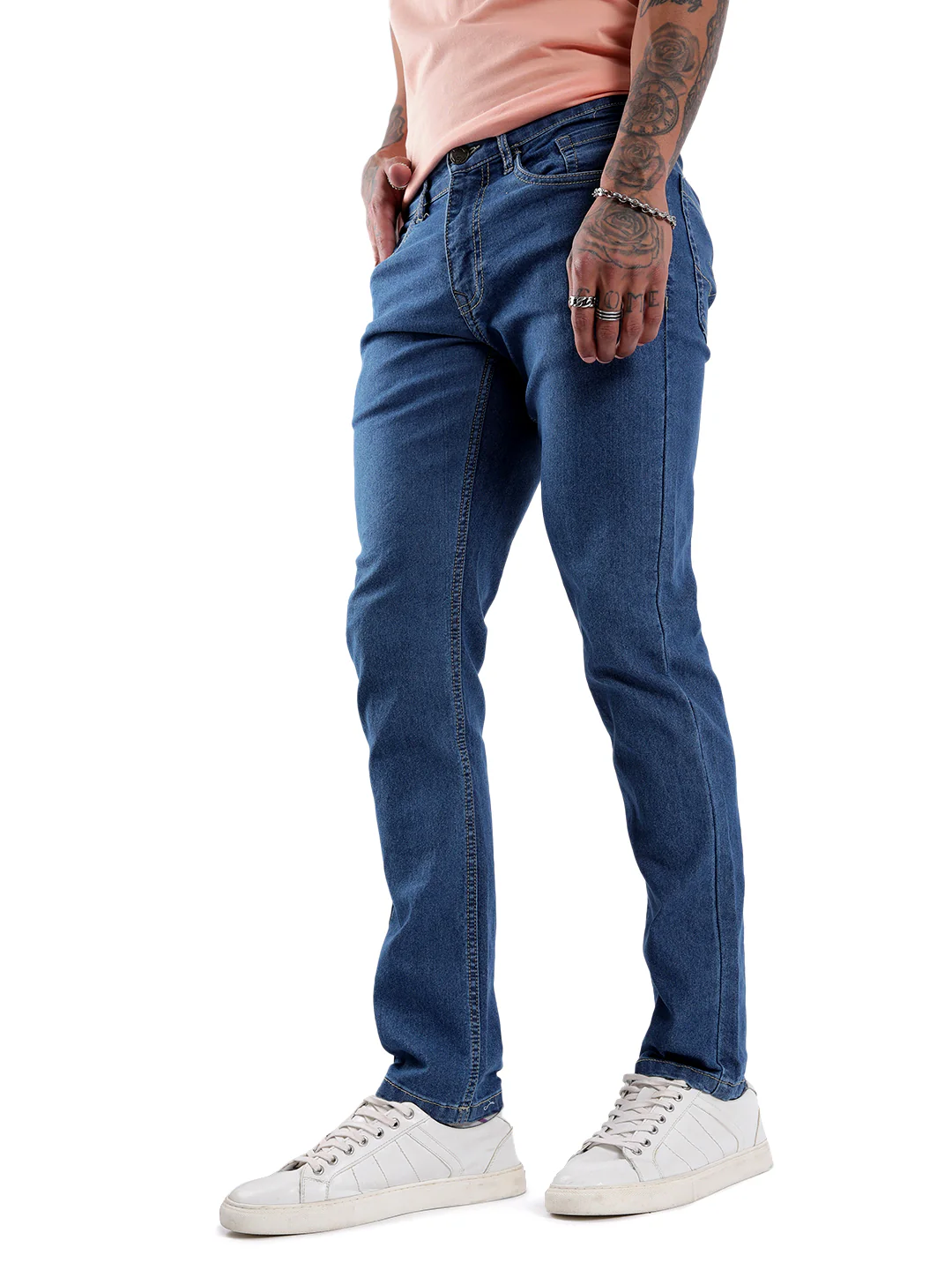 Sleek Slim Fit Blue Denims - Image 4