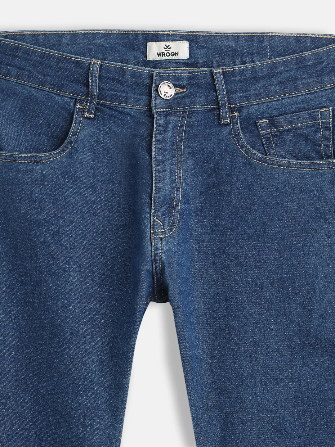 Sleek Slim Fit Light Blue Jeans - Image 3