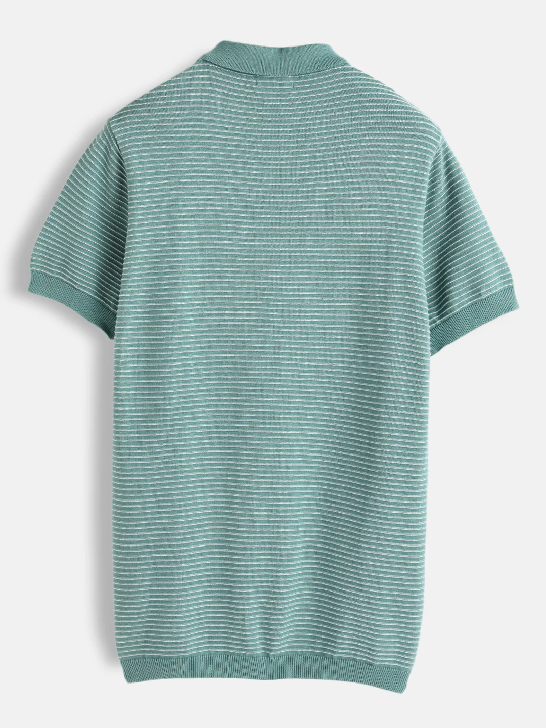 Slim Fit 100% Cotton Flat Knit Polo | Green - Image 2