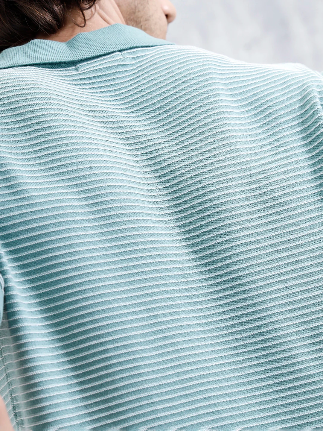 Slim Fit 100% Cotton Flat Knit Polo | Green - Image 8