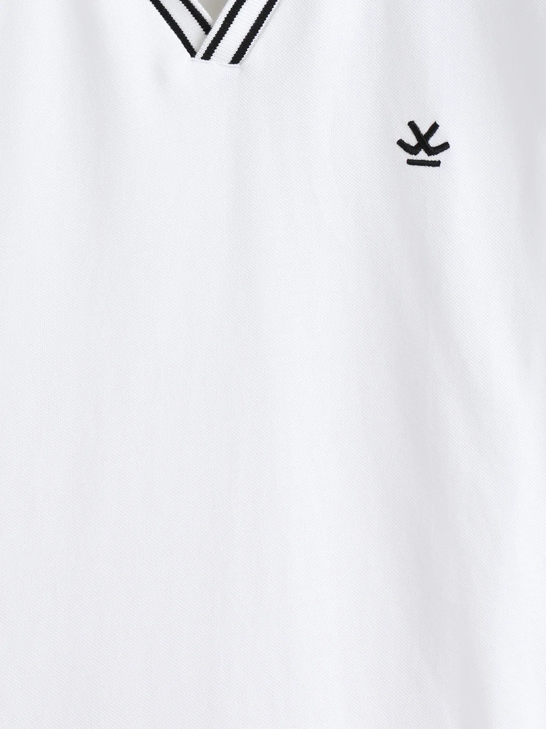 Slim Fit 100% Cotton Johnny Collar Polo With Contrast Tipping | White - Image 9