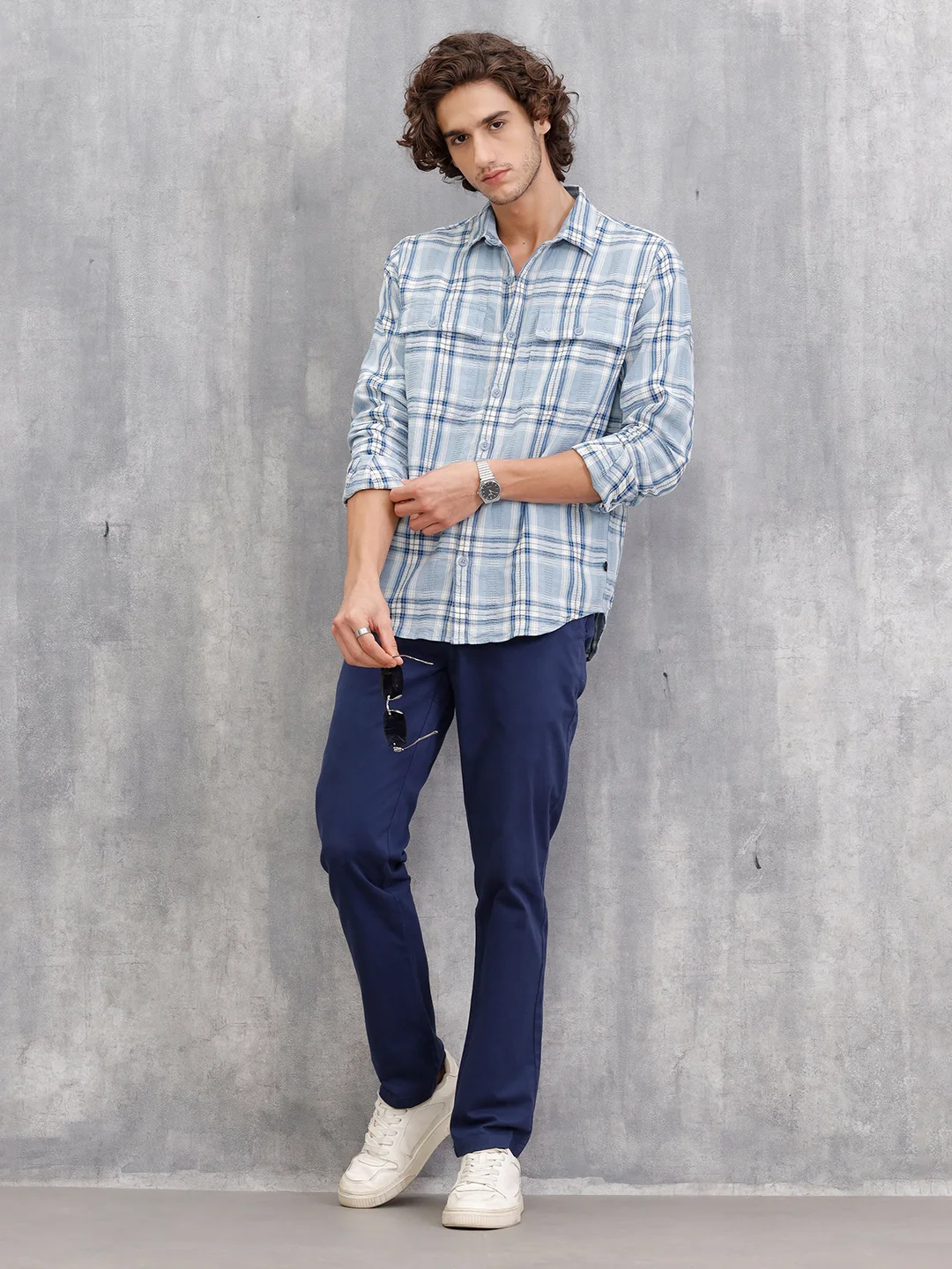 Slim Fit Cotton Stetch Chino I Blue - Image 2