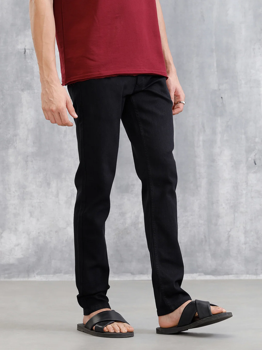 Slim Fit Jet Black Jeans | Black - Image 4