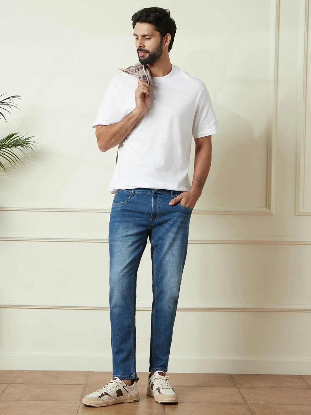 Heavy Fade Slim Tapered Jeans | Blue - Image 2