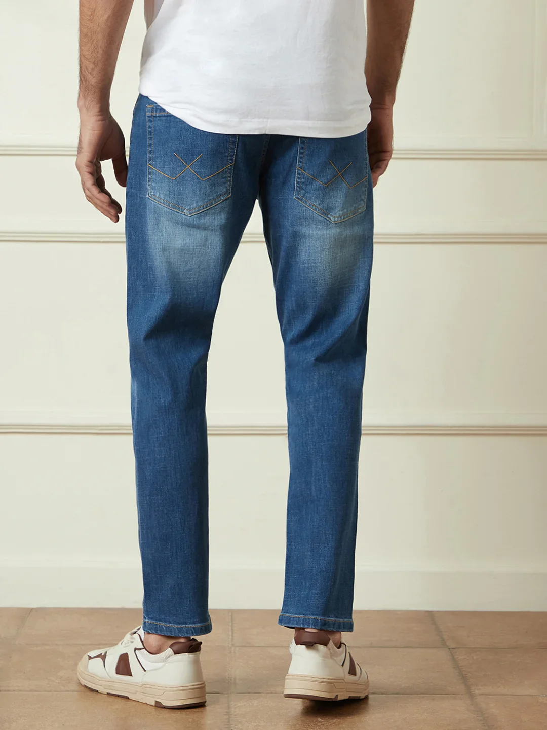 Heavy Fade Slim Tapered Jeans | Blue - Image 3