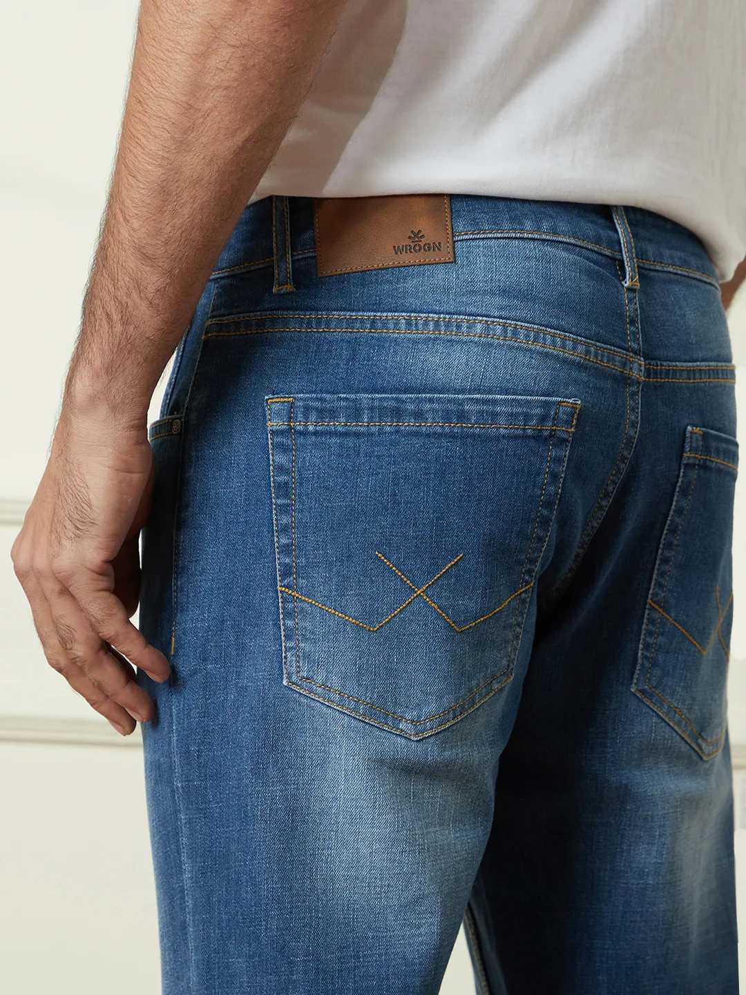 Heavy Fade Slim Tapered Jeans | Blue - Image 6