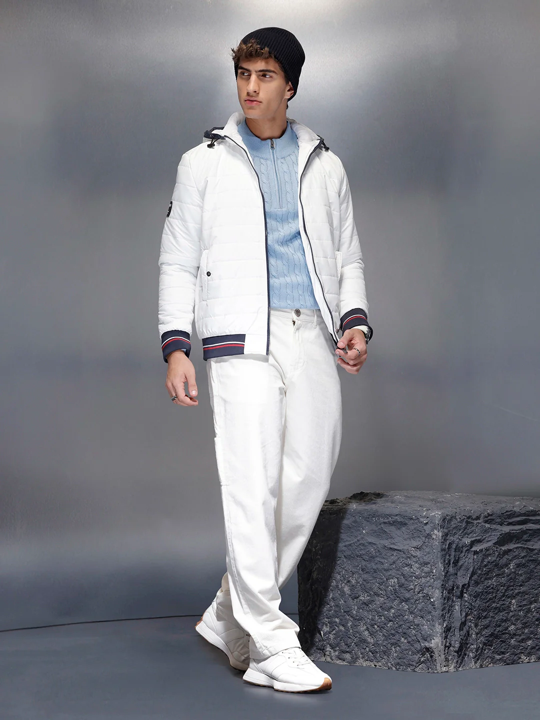 Snow White Urban Puffer Jacket | White - Image 2