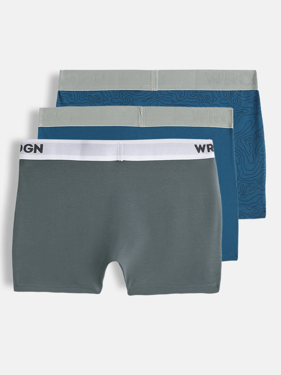 Soft Cotton Solids & Print 3-Pack Trunks - Image 2
