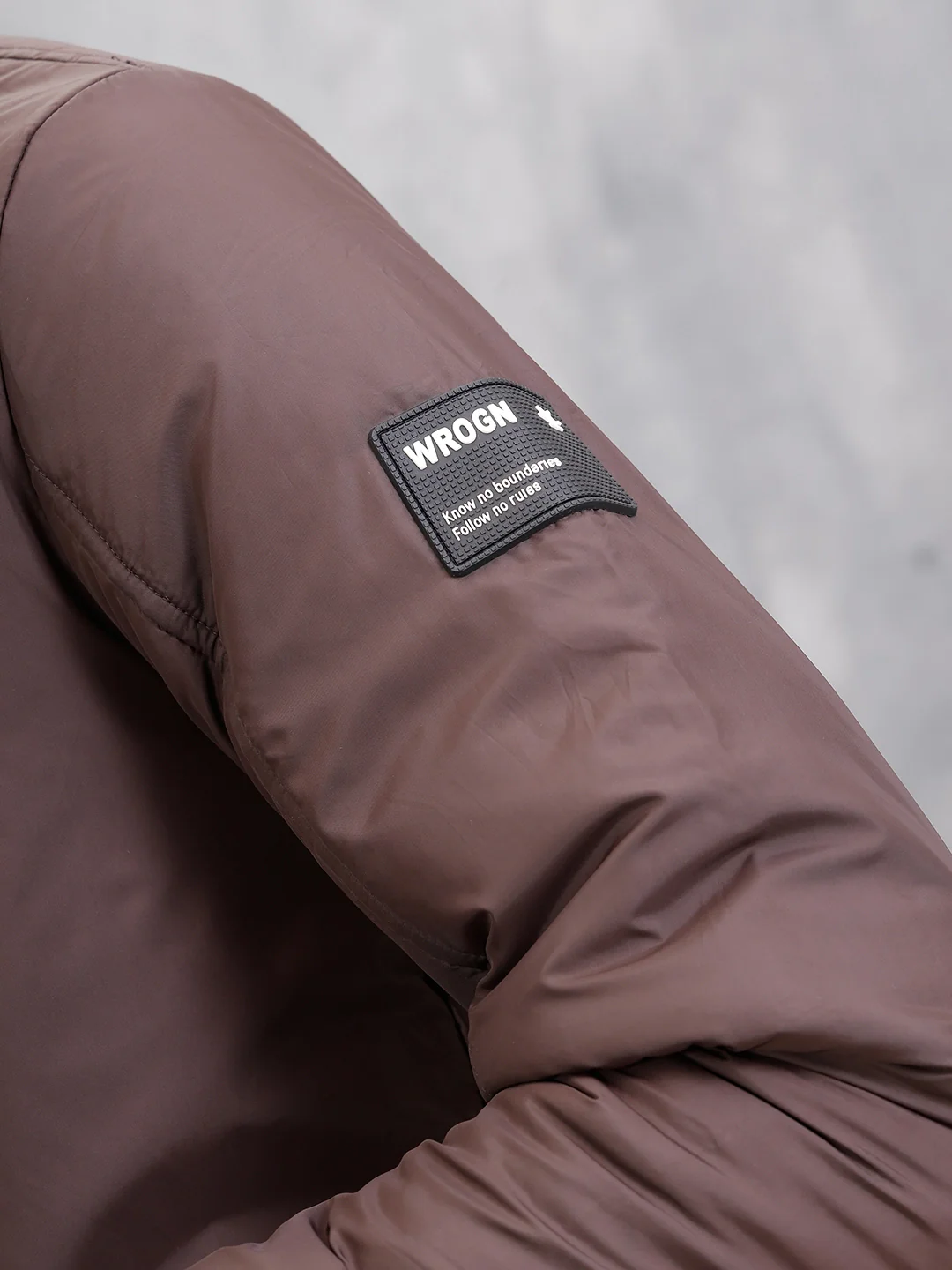 Soild Casual Bomber Jacket | Brown - Image 5