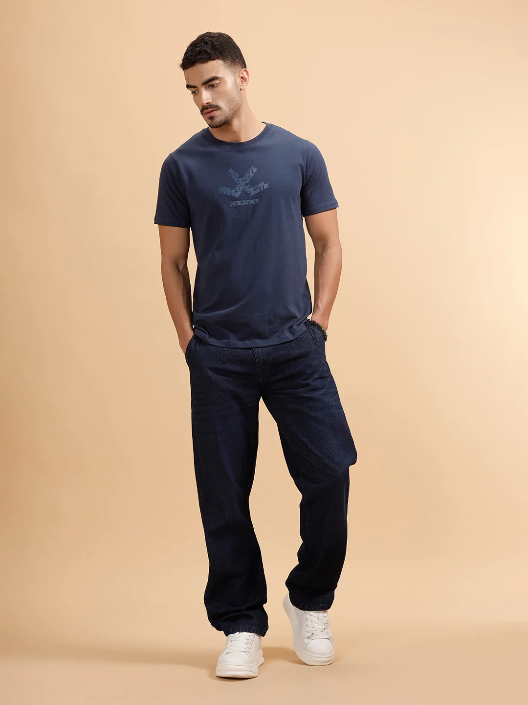 Light Fade Anti Fit Jeans | Dark Blue - Image 2